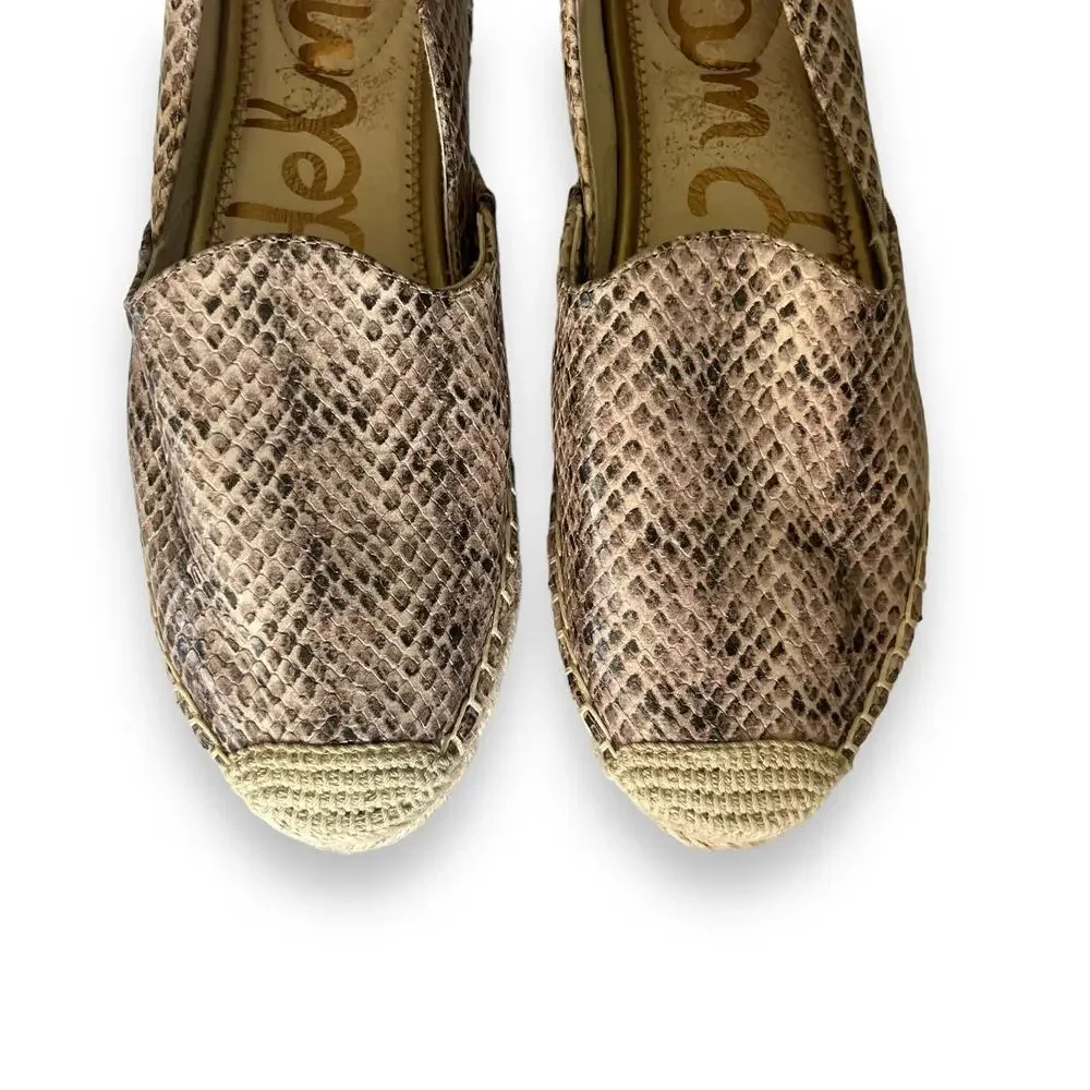 Sam Edelman Kesia leather slip on Espadrille flat loafer NEW